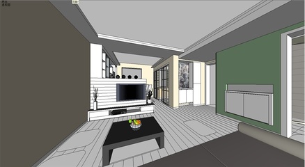 现代生活美学 一套原创住宅室内装饰SU模型的设计解析